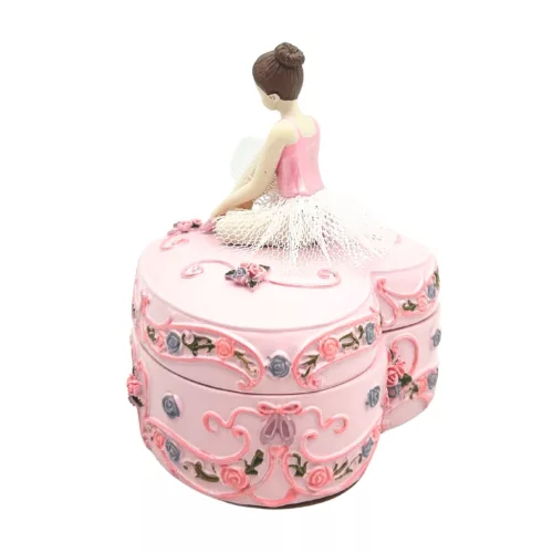 Casetă decorativa Giftdeco MP-19031, plastic și rășină, 12,5 x 11 x 9,5 cm, stil clasic
