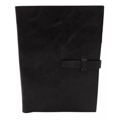 Jurnal A5 Giftdeco EE4 din piele naturala, negru, stil retro