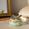 Cutie pentru bijuterii Giftdeco B0782-00BL, metal, 3,5 x 5 x 3,5 cm