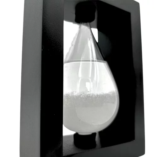 Barometru Fitzroy Giftdeco BAW1, sticlă și MDF negru, 14 cm