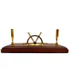 Busolă Giftdeco TT019, alamă și lemn, 21 x 10,5 x 7,3 cm, stil retro, vintage, nautic