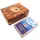 Set de cărți Giftdeco CS-005 în cutie din lemn cu simboluri din alamă, 11,5 x 9 x 3,8 cm