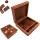 Set domino și zaruri Giftdeco DO-002, lemn și alamă, cutie 15,2 x 15,2 x 5 cm