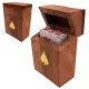 Set de cărți Giftdeco DNU-2985 în cutie din lemn, simbol pică, 11 x 8 x 4,5 cm