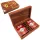 Set de jocuri Giftdeco DNU-008, 2 pachete de cărți și zaruri, cutie din lemn, 18 x 11,5 x 4,5 cm