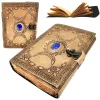 Jurnal Giftdeco H076, piele de bivol și metal, 18 x 13 cm, stil retro, vintage