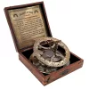 Busolă decorativă Giftdeco CSD361/8 din alamă și lemn, diametru 20 cm