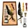 Set de caligrafie Giftdeco EE16, metal, lungime 22 cm, stil retro, clasic