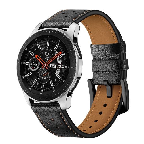 Kožený řemínek Tech-Protect pro Samsung Galaxy Watch 42 mm černý