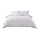 Lenjerie de pat Atria Heaven, 4 piese, 100% bumbac satinat TC300, cearceaf 220x240 cm, husa pilota 180x200 cm, 2 fete perna 50x70+5 cm, alb