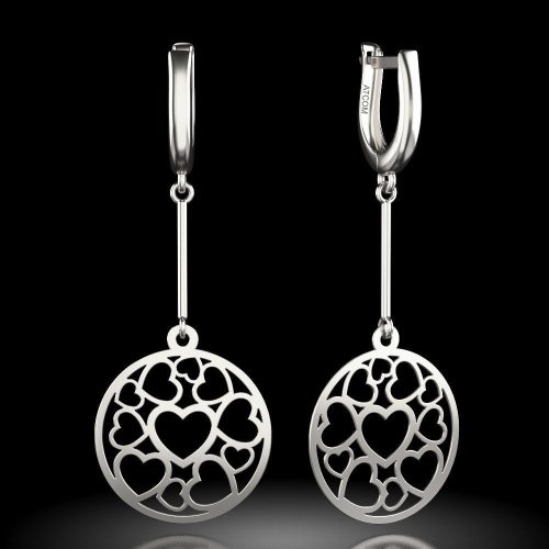 Stříbrné náušnice model 73