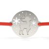 Stříbrný náramek se šňůrkou model Little reindeer