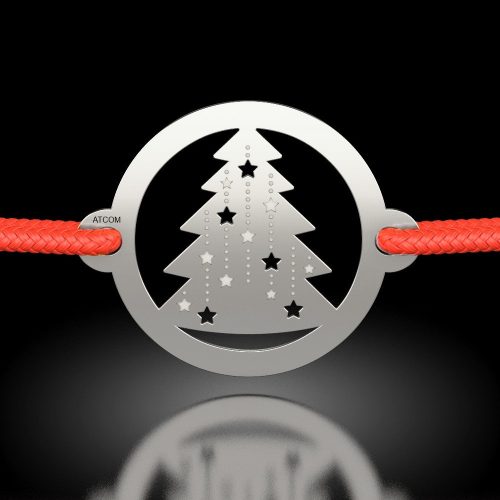 Stříbrný náramek s třpytivým vzorem Bradutul