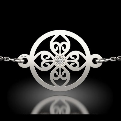 Stříbrný řetízkový náramek model 64