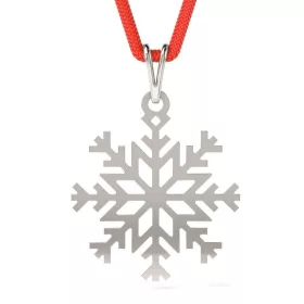   Stříbrný přívěsek s červenou šňůrkou model Snowflake