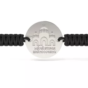 Stříbrný náramek se šňůrkou Ortodox model 10