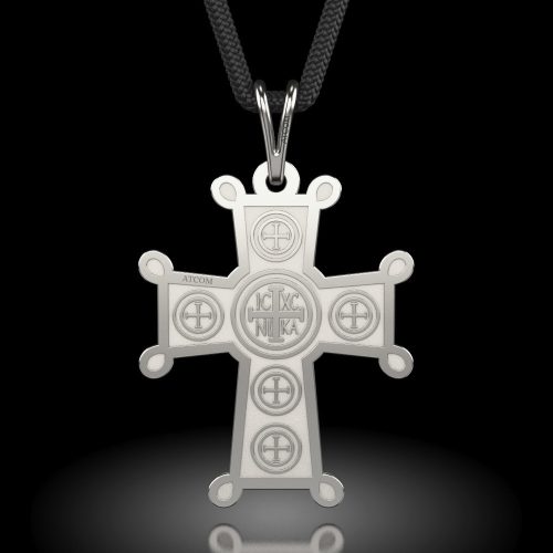 Stříbrný přívěsek se šňůrkou Ortodox model 19