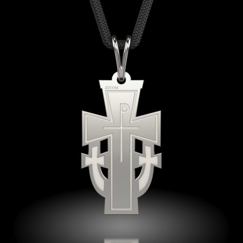 Stříbrný přívěsek se šňůrkou Ortodox model 20