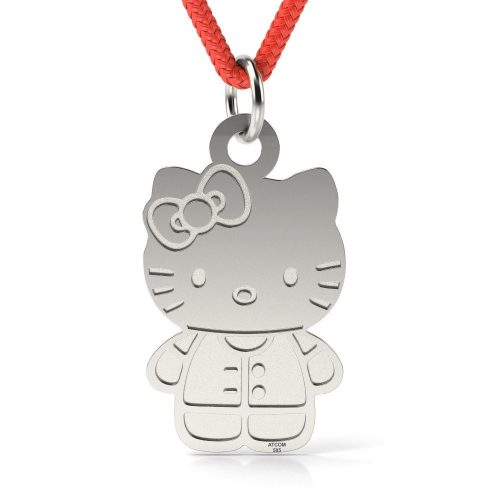 Hello Kitty stříbrný přívěsek se šňůrkou