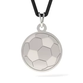   Stříbrný přívěsek s černou šňůrkou model Football Ball