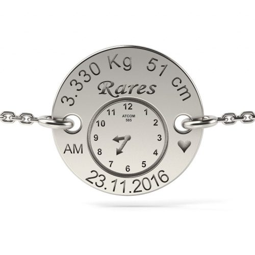Model Birthday Clock stříbrný řetízkový náramek