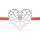 Stříbrný náramek s diamantem model Lace heart