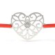 Stříbrný náramek s diamantem model Lace heart