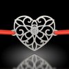 Stříbrný náramek s diamantem model Lace heart
