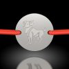 Stříbrný náramek s červenou šňůrkou model1 Aries