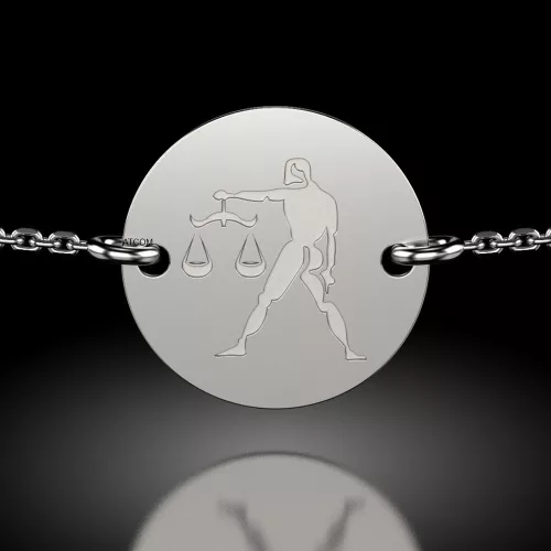 Stříbrný řetízkový náramek model Libra