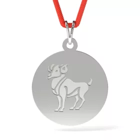 Stříbrný přívěsek na šňůrku Beran