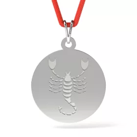 Stříbrný přívěsek se šňůrkou model Scorpion
