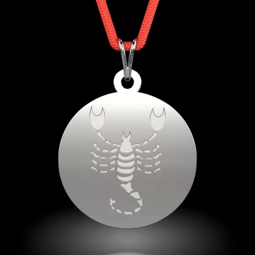 Stříbrný přívěsek se šňůrkou model Scorpion