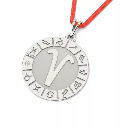 Stříbrný přívěsek se šňůrkou model Aries
