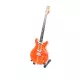 Miniatură chitara Indomini MGT-0376, in the style of Carlos Santana, lemn de mahon, înălțime 24,5 cm