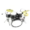 Miniatură set tobe negre Indomini MDR-0022, scara 1:5, 15 x 20 x 20 cm