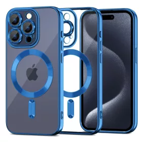   Tech-Protect Magshine MagSafe Case pro Apple iPhone 15 Pro Max Tmavě modrá