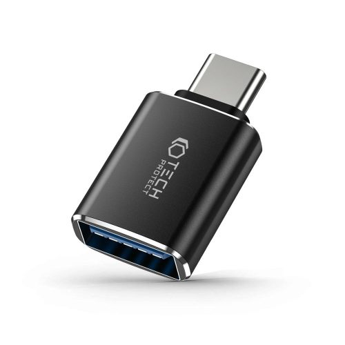 Černý adaptér Tech-Protect UltraBoost Type-C na USB OTG