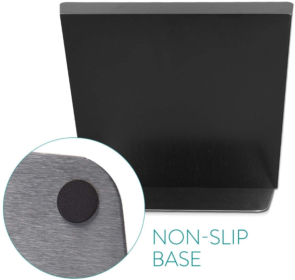 Suport cutite magnetic Navaris din lemn de cauciuc, 27,7x27,5x12 cm, 47366.03