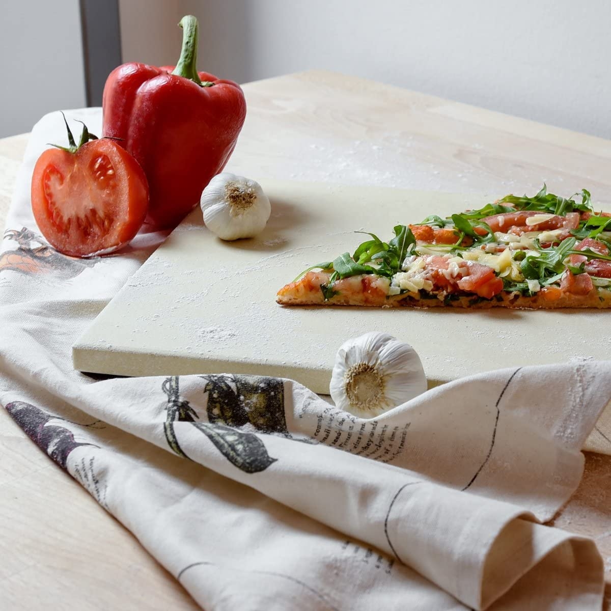 Piatra de pizza Navaris, 30x38 cm, rezistenta pana la 800°C, 42561